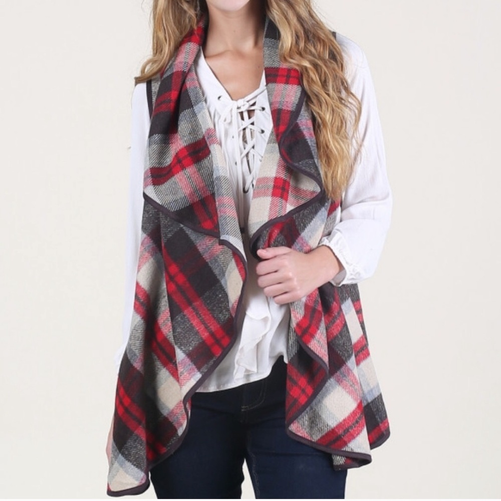 NWOT Altar’d State Plaid Vest - Picture 3 of 14